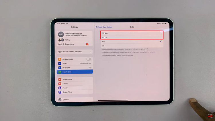 How To Enable & Disable 5G On M4 iPad Pro