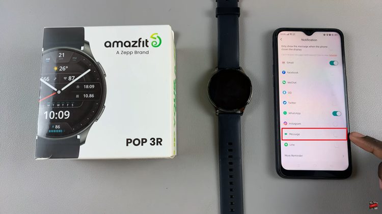 How To Enable Message Notifications On Amazfit Pop 3R