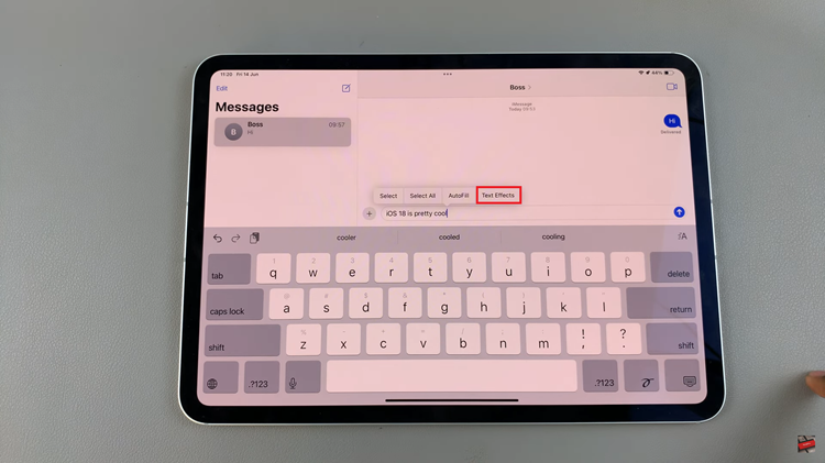 How To Format & Add Text Effects To Messages On iOS 18 iPad
