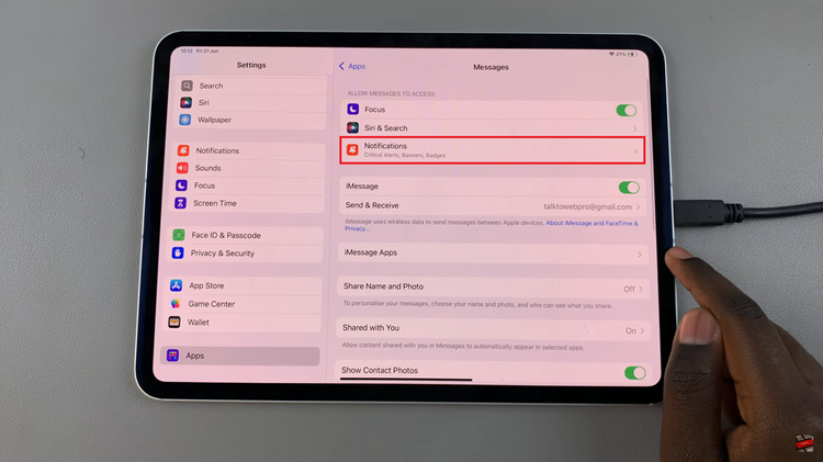 How To Hide Message Notification Contents On iPad