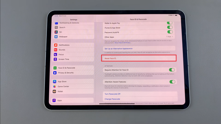 How To Reset Face ID On iPad