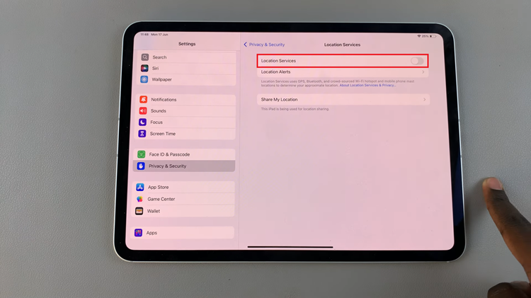How To Turn OFF Location Services On M4 iPad Pro