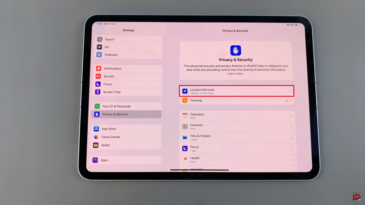 How To Turn OFF Location Services On M4 iPad Pro