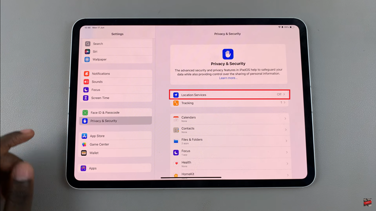 How To Turn ON Location Services On M4 iPad Pro