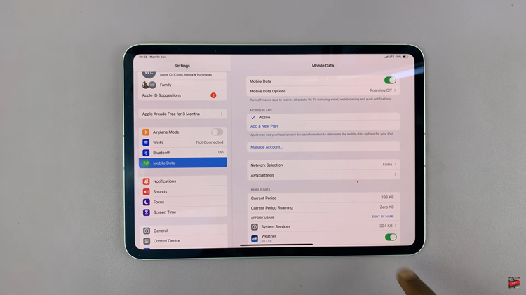 How To Turn ON & OFF Data Roaming On M4 iPad Pro
