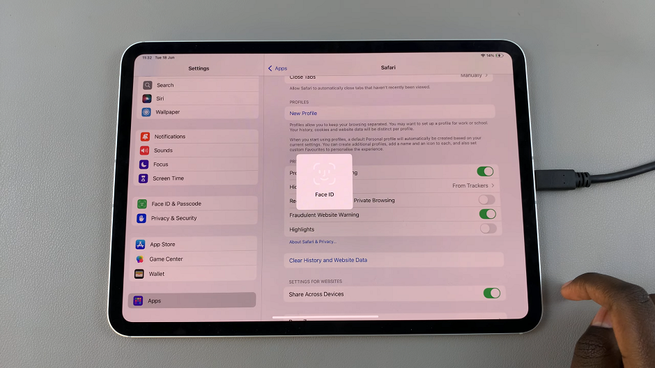 Disable Face ID For Private Browsing On iPad