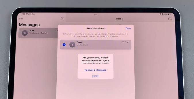 How To Recover Messages On iPad