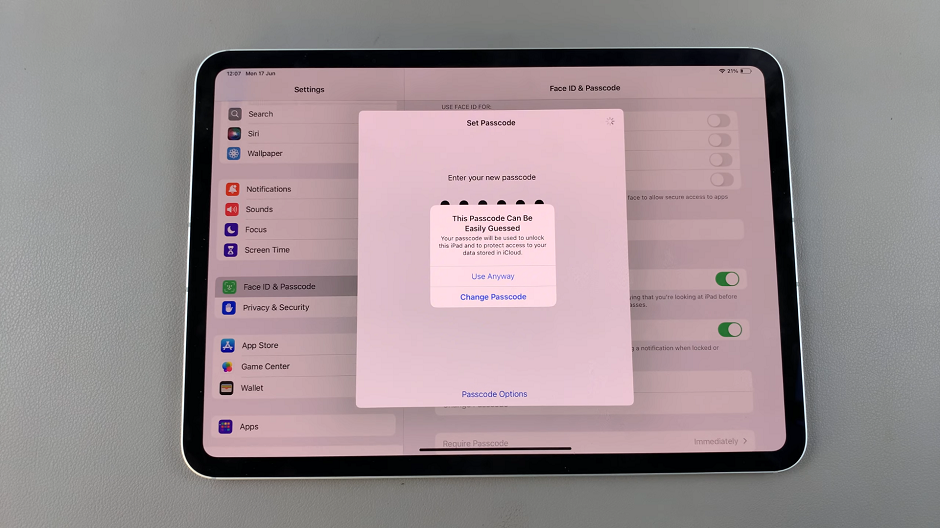 How To Set Screen Lock Passcode On iPad