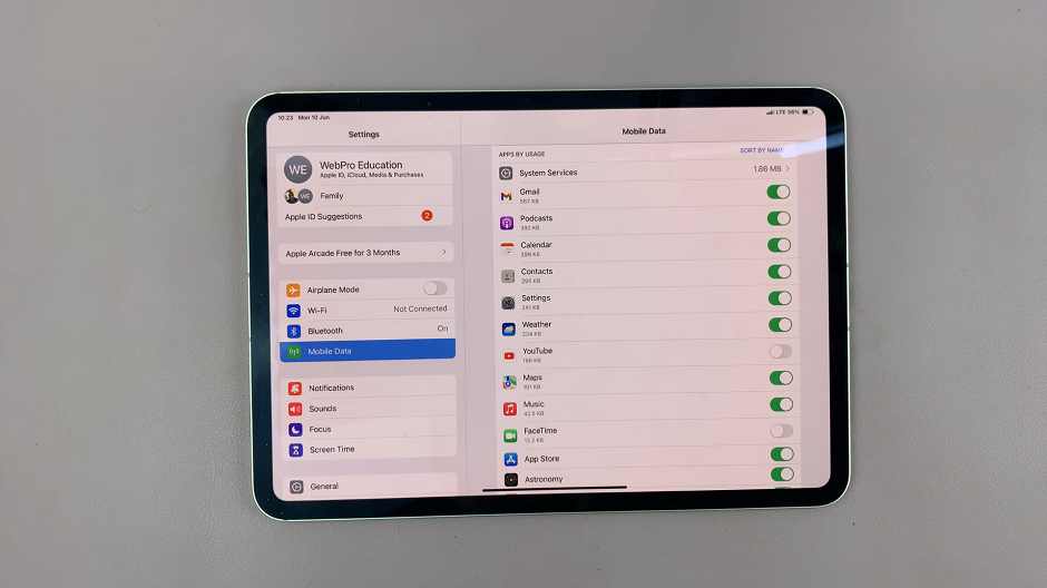 How To Stop Specific Apps From Using Mobile Data On M4 iPad Pro