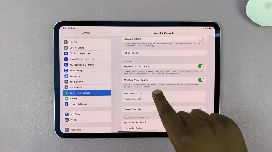 How To Turn OFF Passcode On M4 iPad Pro