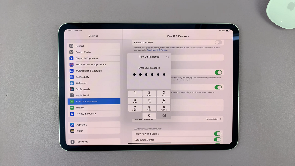 How To Turn OFF Passcode On M4 iPad Pro