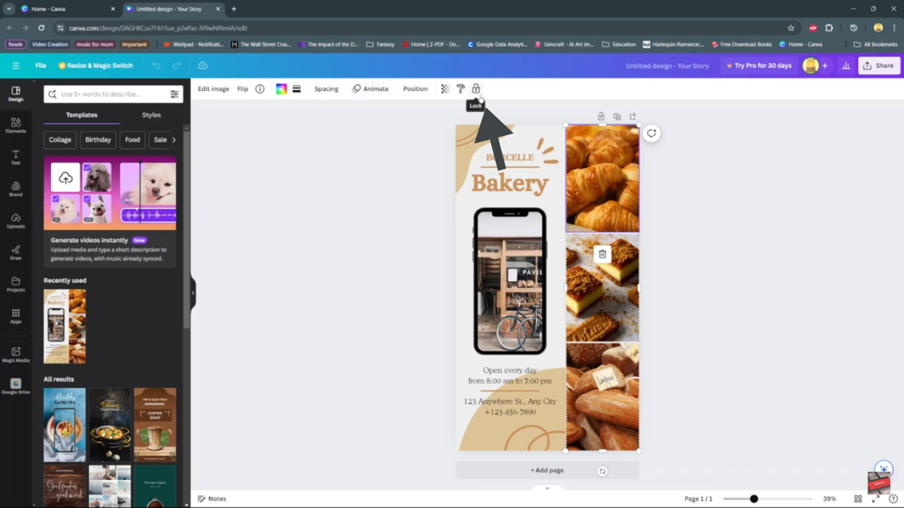 How To Lock Elements In Canva