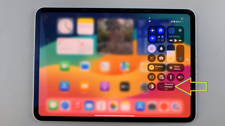 How To Add Hotspot Button In Control Center On iOS 18 (iPad)