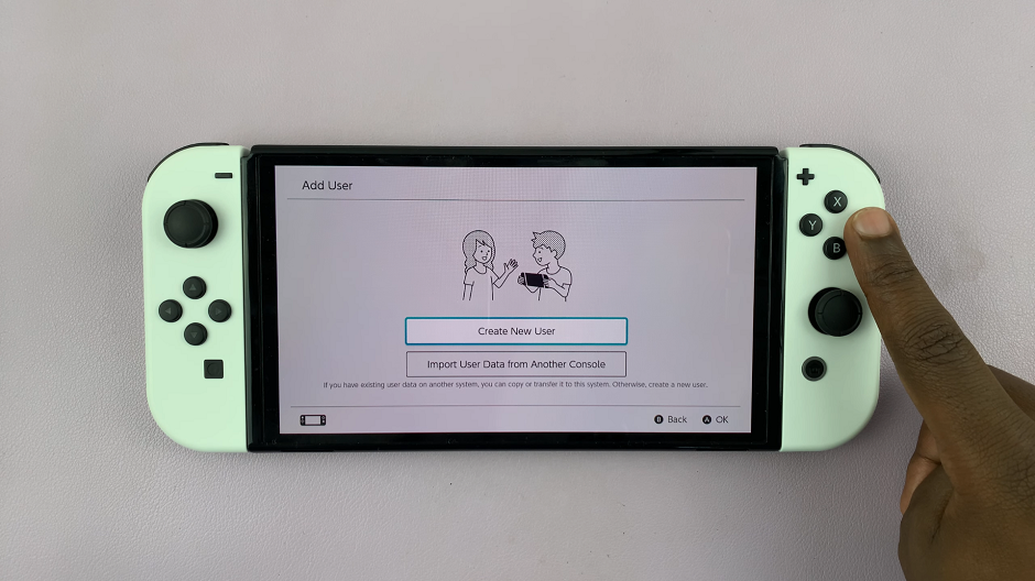 Create New User Account On Nintendo Switch