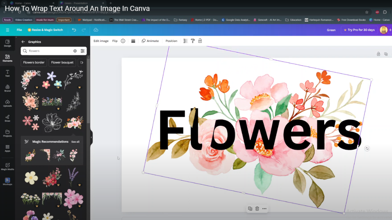 How To Wrap Text Around An Image In Canva