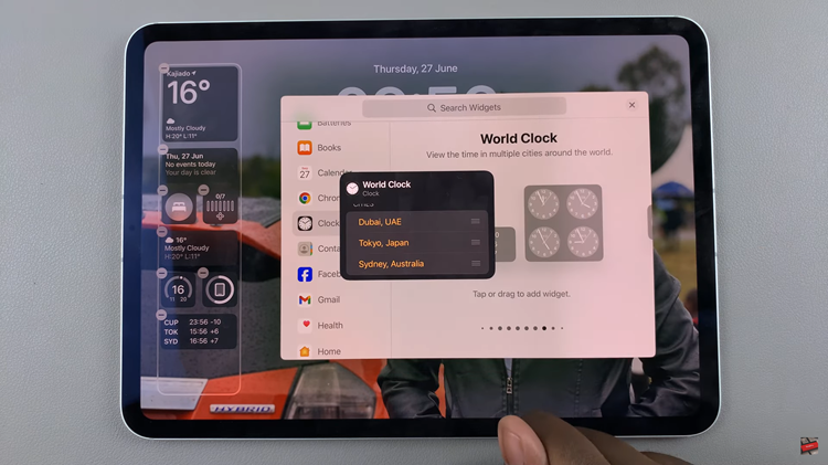 How To Add World Clock To Lock Screen On iPad