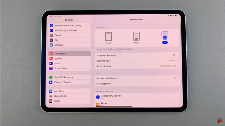How To Change Notification Appearance On iPad