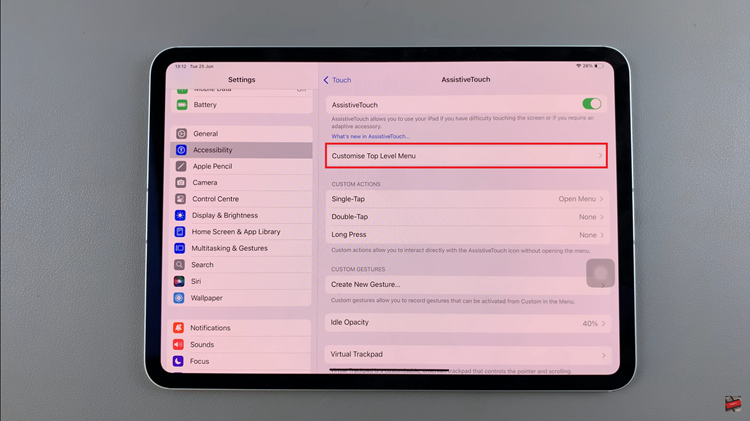 How To Customize Assistive Touch Button Menu On iPad