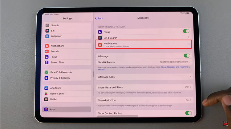 How To Disable Message Notifications On iPad