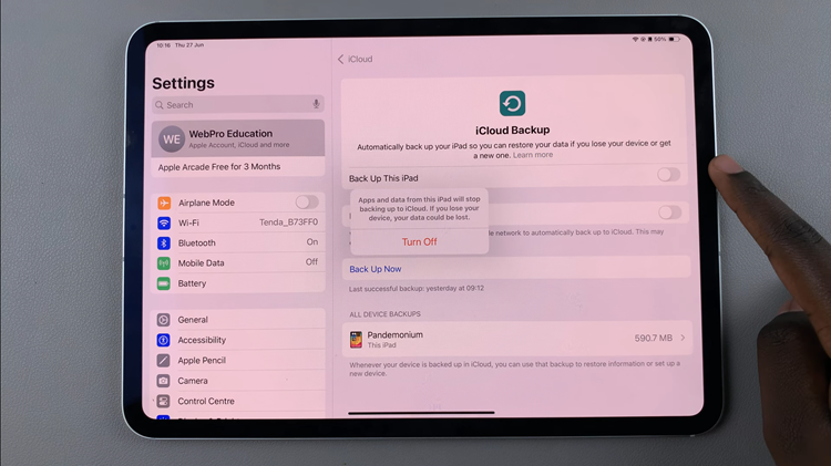 How To Disable iCloud Backup On iPad