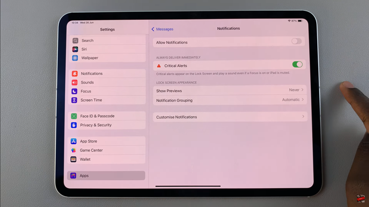 How To Enable Message Notifications On iPad