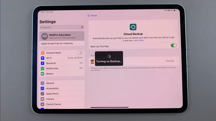 How To Enable iCloud Backup On iPad