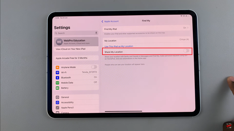How To Turn ON 'Share My Location With Family and Friends' On iPad