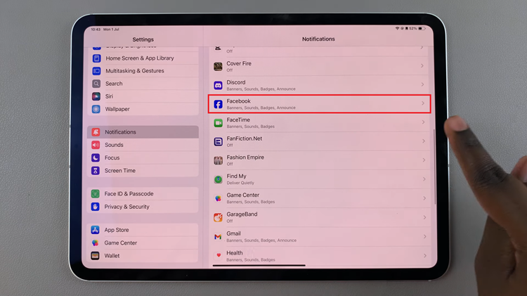 How To Turn Off Facebook Notifications On iPad