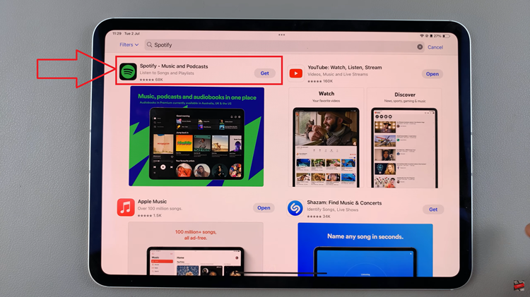 Install Spotify On iPad