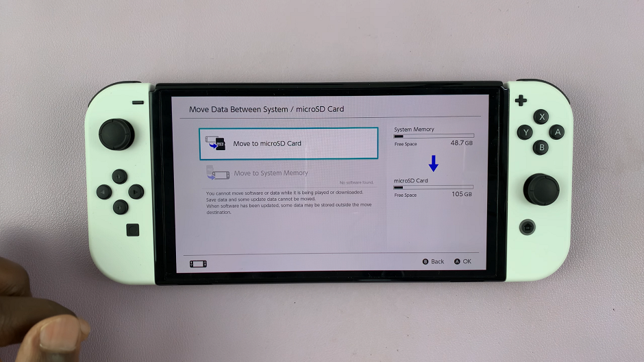 Transfer Nintendo Switch Games From System Memory To SD Card