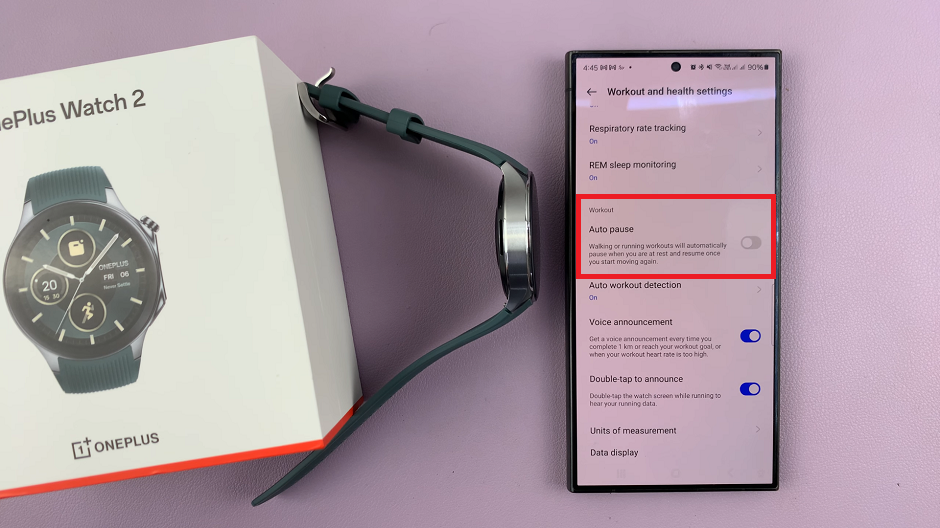 How To Enable/Disable Auto Pause For Workouts On OnePlus Watch 2