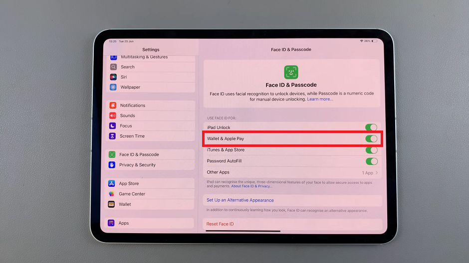 How To Turn Face ID For Wallet and Apple Pay ON On iPad