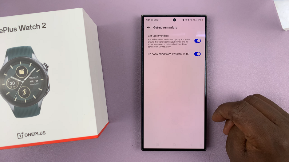 Enable 'Get Up Reminders' On OnePlus Watch 2