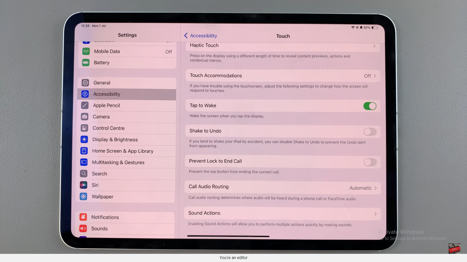 How To Disable ‘Shake To Undo’ Feature On An iPad