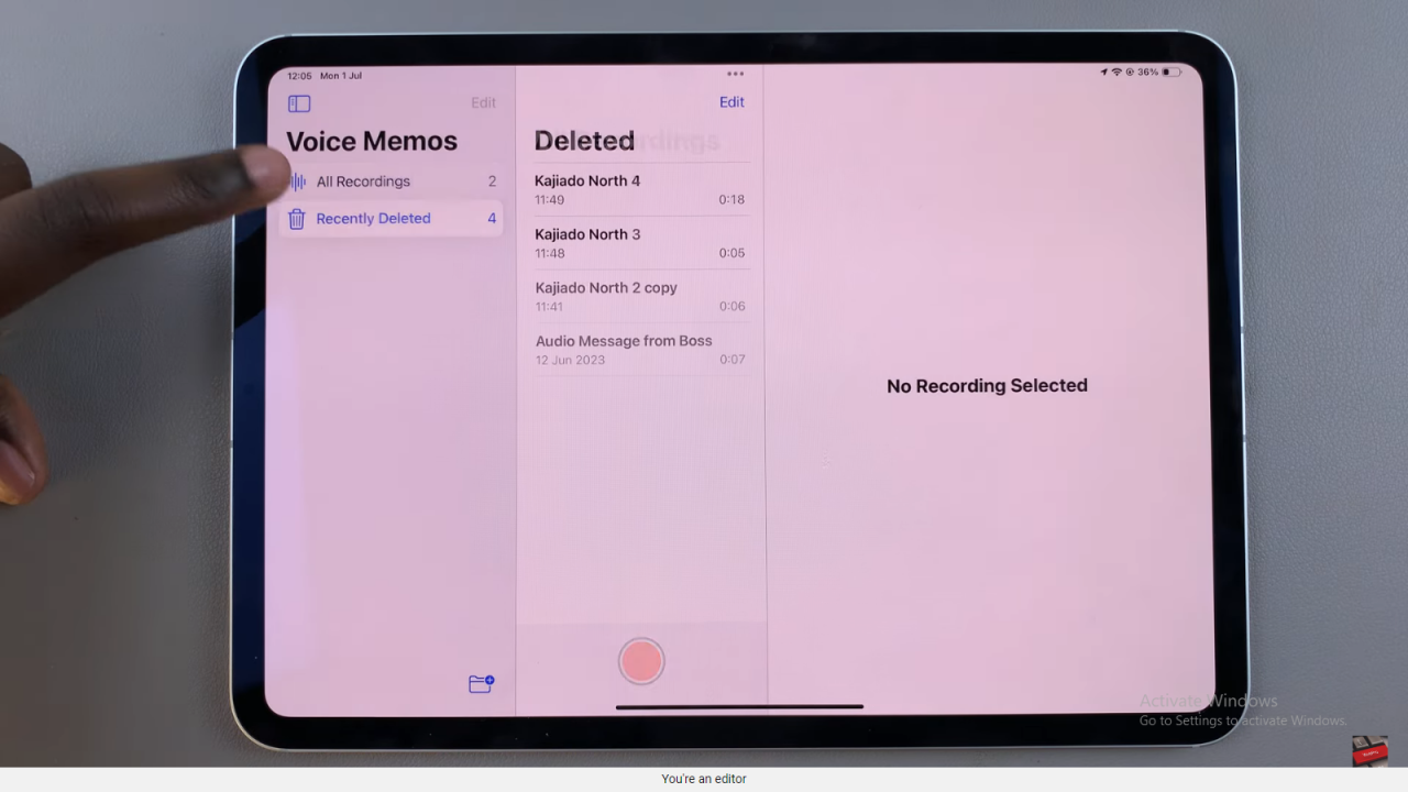 Recover Deleted Voice Memos On iPad