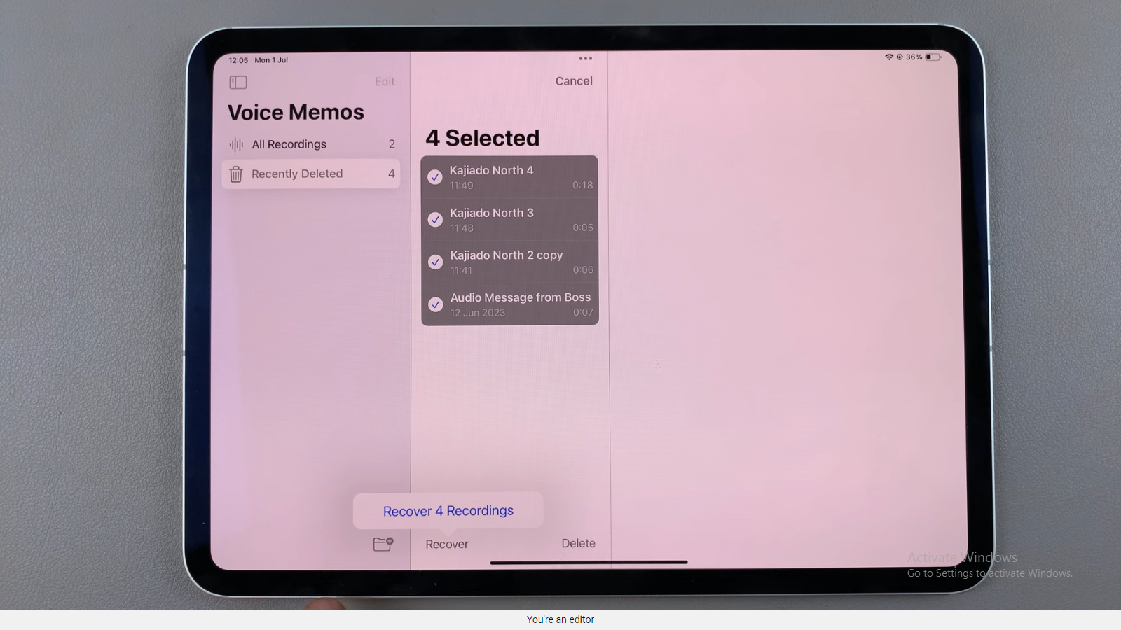 How To Recover Deleted Voice Memos On iPad