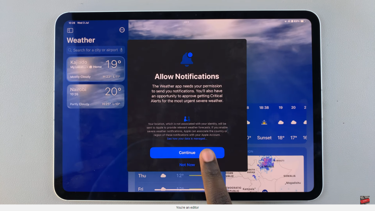 Get Weather Alerts On iPad