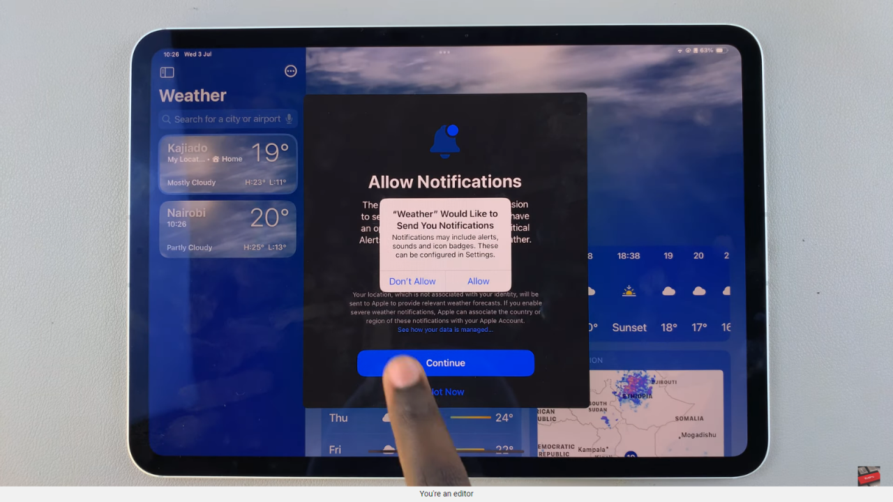 Get Weather Alerts On iPad