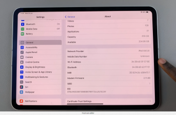 How To Find Your Permanent WIFI MAC Address On Your iPad