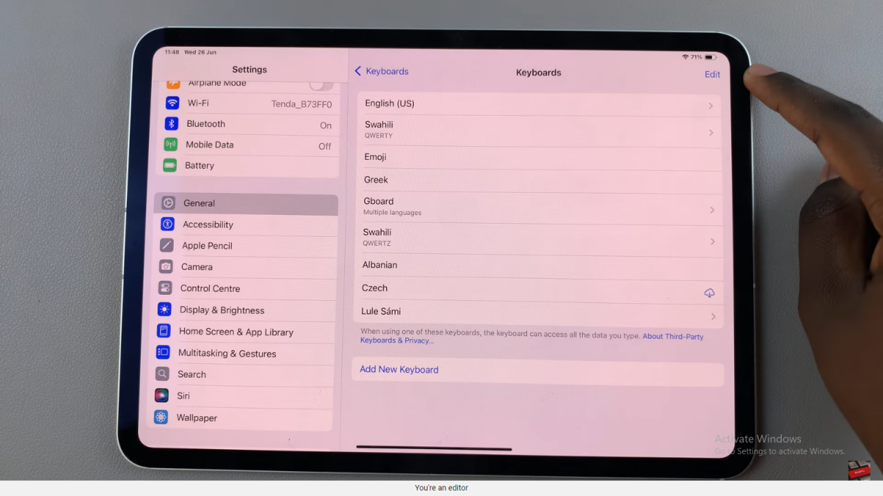  Remove OR Delete Keyboard Language On Your iPad