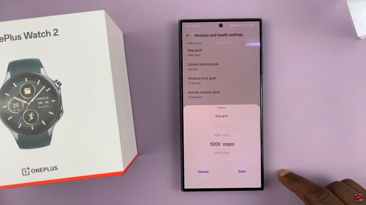 Adjust Workout Goals On OnePlus Watch 2
