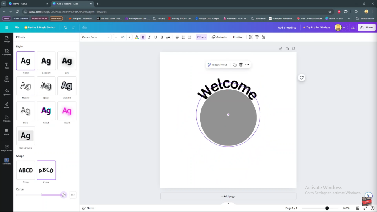 Wrap Text Around A Circle With Canva