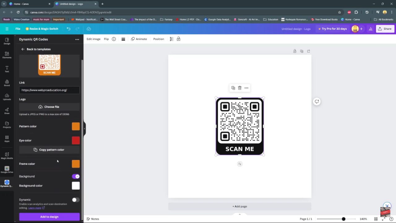 Make a QR Code in Canva