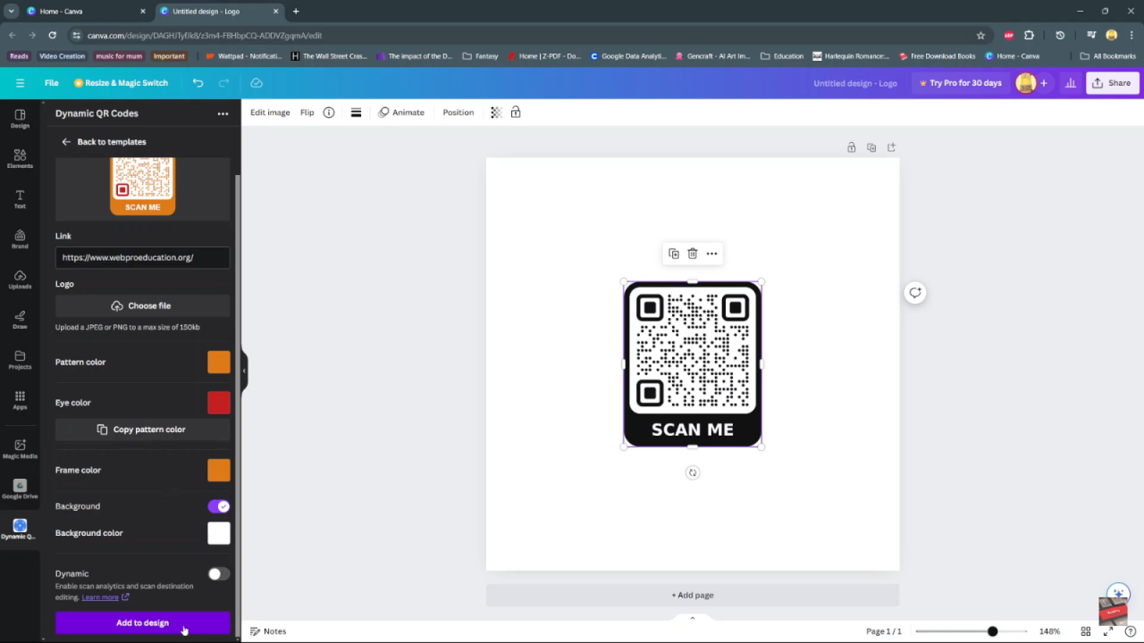 Make a QR Code in Canva