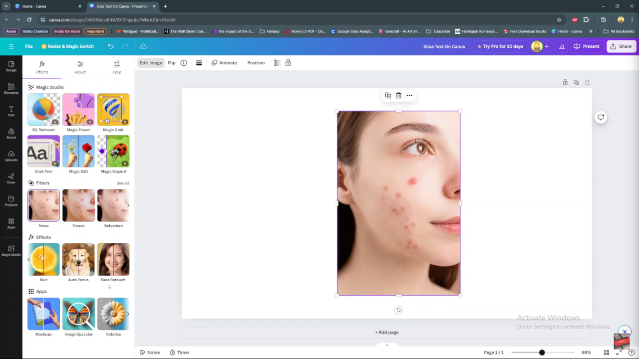 Use Face Retouch In Canva