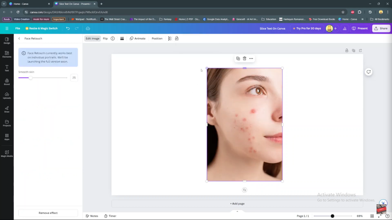 Use Face Retouch In Canva