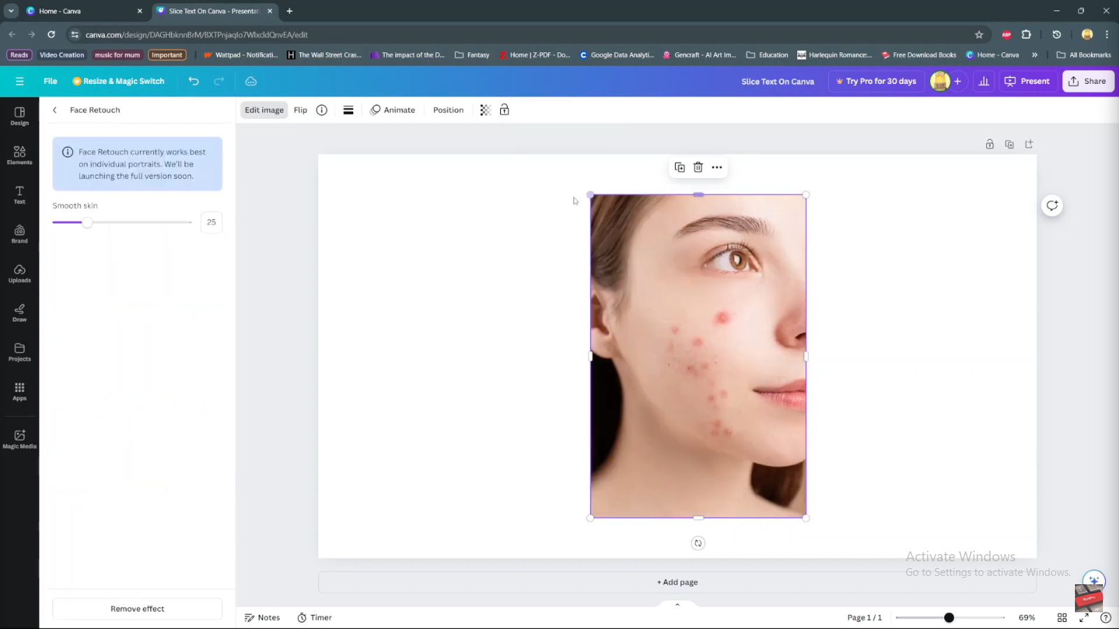 How To Use Face Retouch In Canva