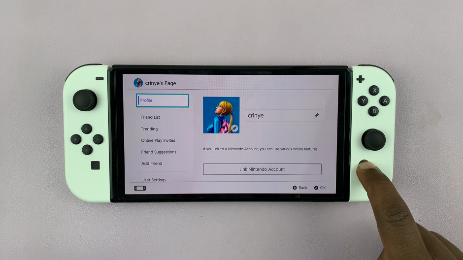 Create New User Account On Nintendo Switch