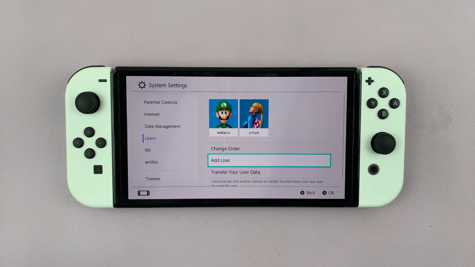 How To Create New User Account On Nintendo Switch