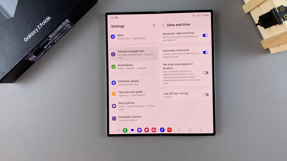 How To Set Clock To AM-PM System On Galaxy Z Fold 6